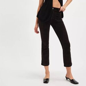 FREE PEOPLE Women’s High Time Velvet Kick Flare Pants-Black-Size 4